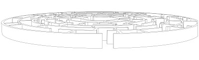 线框圆错综复杂的迷宫图片下载