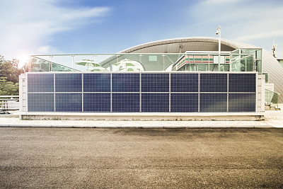 建筑墙壁使用可再生太阳能发电计划图片下载