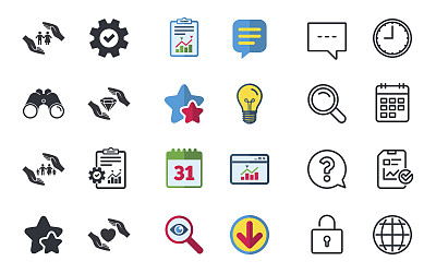 手保险图标。家庭寿险。图片下载