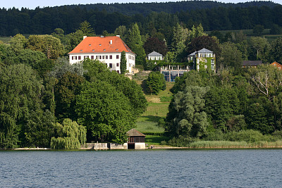 湖边豪宅图片下载