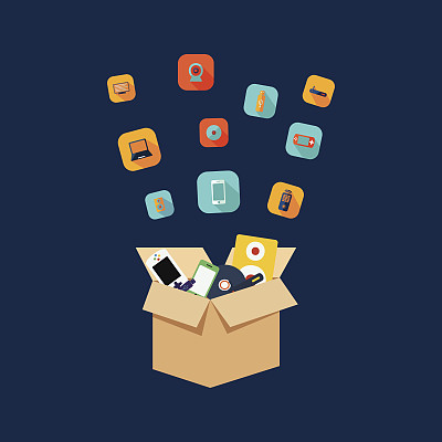 平面概念，集现代设计与阴影图片下载