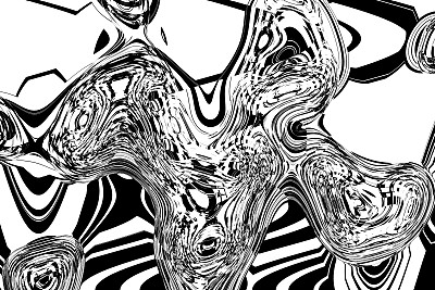 黑白抽象画图片下载