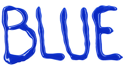 “油漆”中的“蓝”字。图片下载