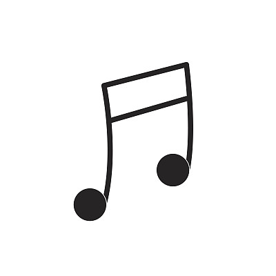 音符节奏符号轮廓图标图片下载