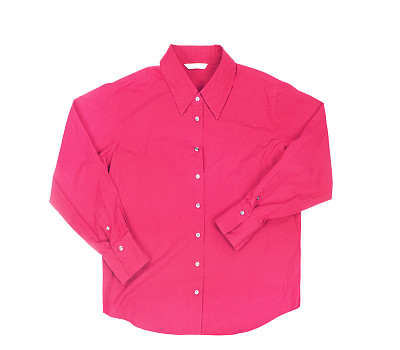 空白的红色衬衫孤立在白色背景上图片下载