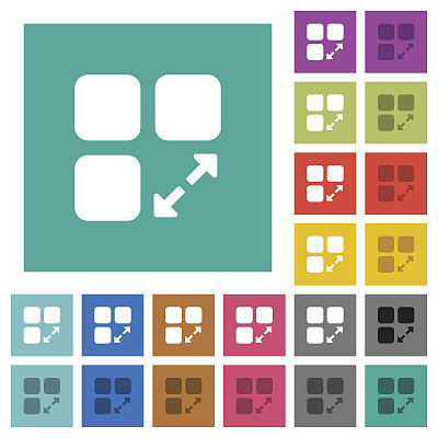 扩展组件方形平面多色图标图片下载