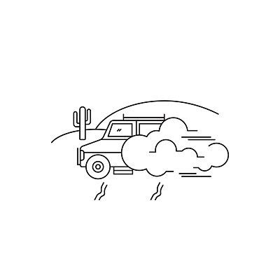 吉普车游猎线图标图片下载