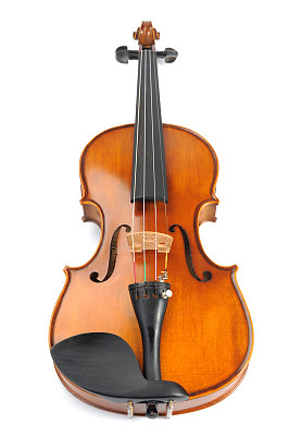 美丽的木制大提琴孤立在白色的背景图片下载