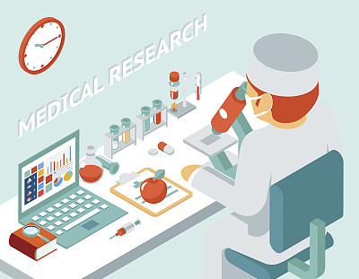 医学研究三维等距概念图片下载