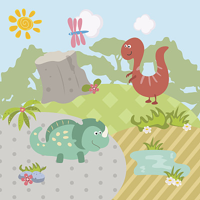 有趣的卡通恐龙图片下载