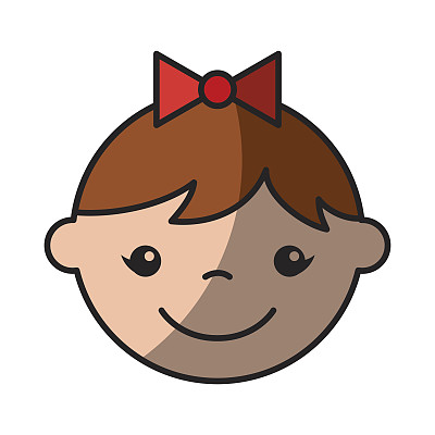 可爱的女孩角色图标图片下载