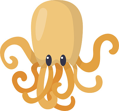 矢量卡通章鱼图标图片下载