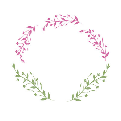 枝上有叶和花装饰图片下载