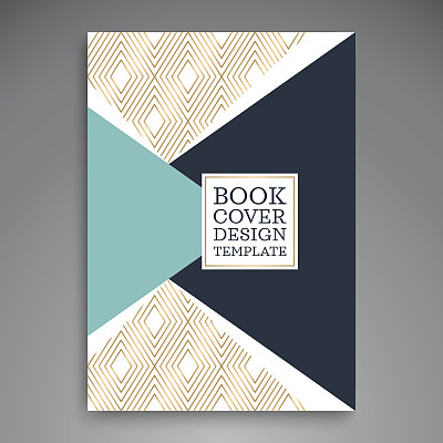 三角蓝色矢量年度报告传单图片下载