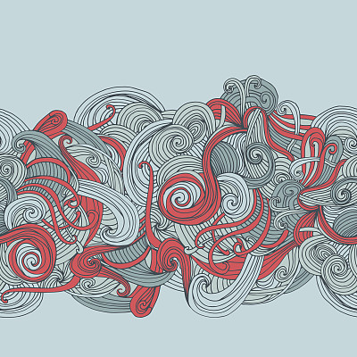 抽象无缝手绘边框图片下载