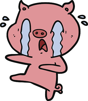 哭泣的卡通猪图片下载