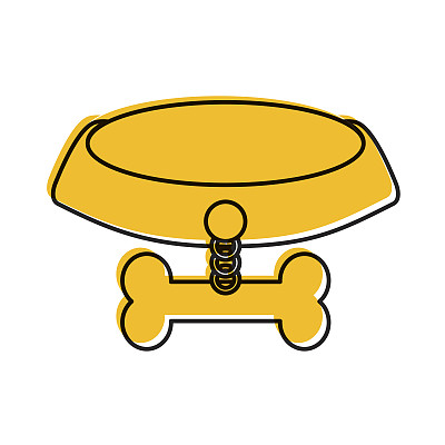 宠物项圈与骨图标图片下载