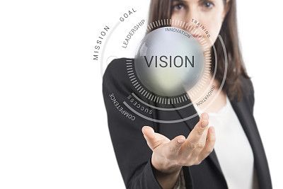 愿景，使命，概念，女商人图片下载