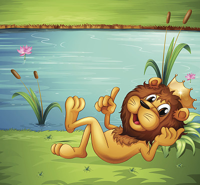 戴皇冠的狮子图片下载