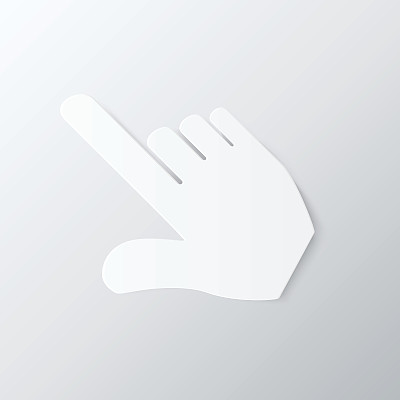 透视中的纸手光标。图片下载