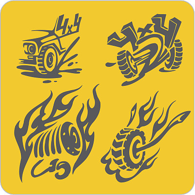 越野符号-向量集图片下载