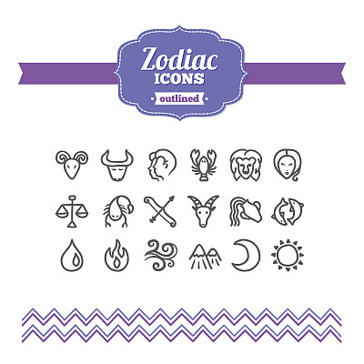 一套手绘生肖图标图片下载