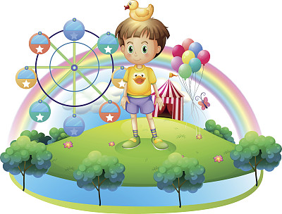 橡皮鸭男孩图片下载