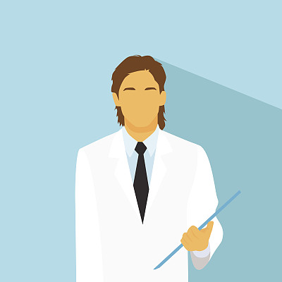 医生档案图标男性肖像平面设计图片下载