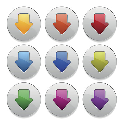 彩色圆形箭头按钮图片下载