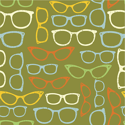 无缝图案配眼镜。图片下载