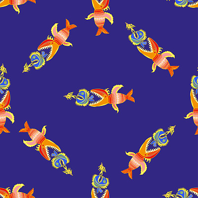 模式与鱼图片下载