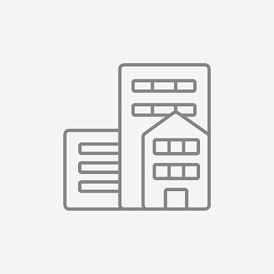 住宅楼线条图标图片下载