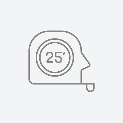卷尺线条图标图片下载