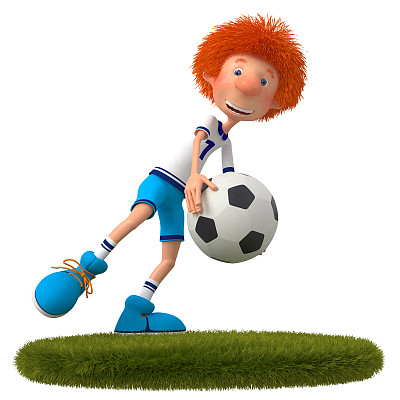3d男孩足球运动员图片下载