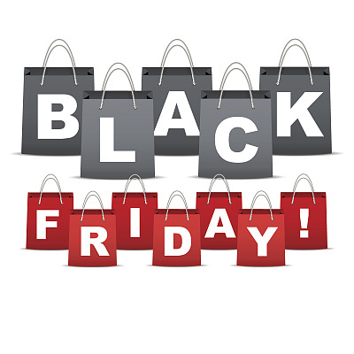 黑色星期五的背景与信件购物袋图片下载