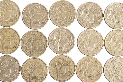 澳元硬币。图片下载