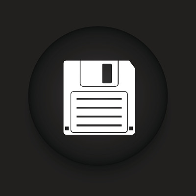 现代黑色磁盘图标矢量素材图片下载