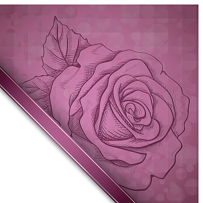 素描玫瑰背景图片下载