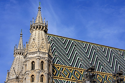 教堂的一部分;stephansplatz;奥地利;图片下载