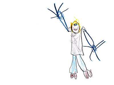 孩子的画-跳舞的人素材图片