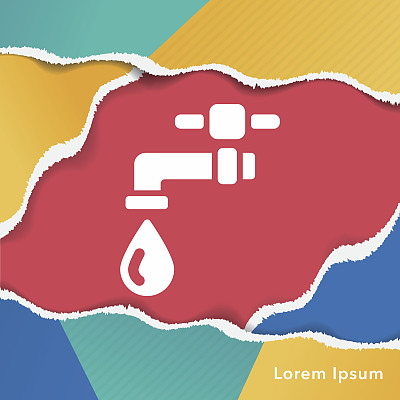 32、环保理念，节约用水图标图片下载