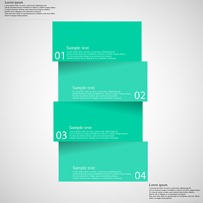 信息图模板用光条分为四部分图片下载