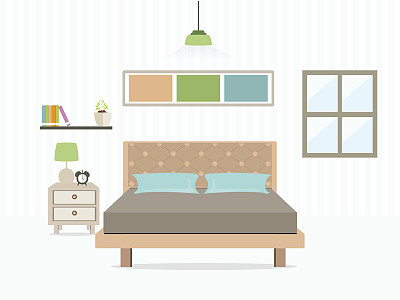 卧室内。素材图片