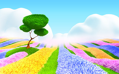 幻想花卉景观图片下载