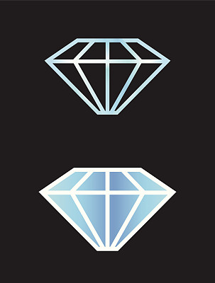钻石简约平面图标图片下载