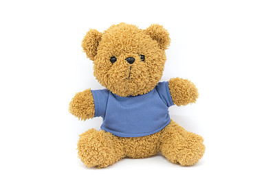 棕色泰迪熊孤立在白色图片下载