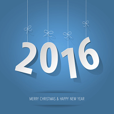 论文2016位数字在蓝色背景。图片下载