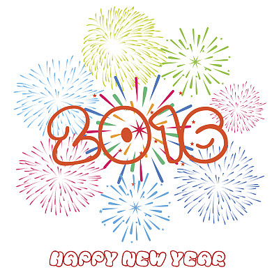 新年烟花2016节日背景设计图片下载
