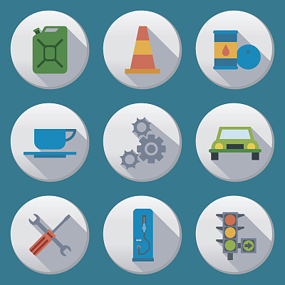 油泵、加油站图标图片下载