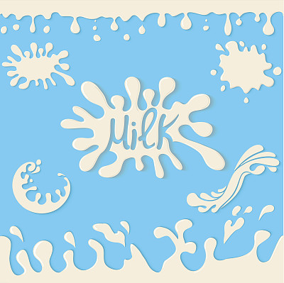 向量牛奶溅图片下载